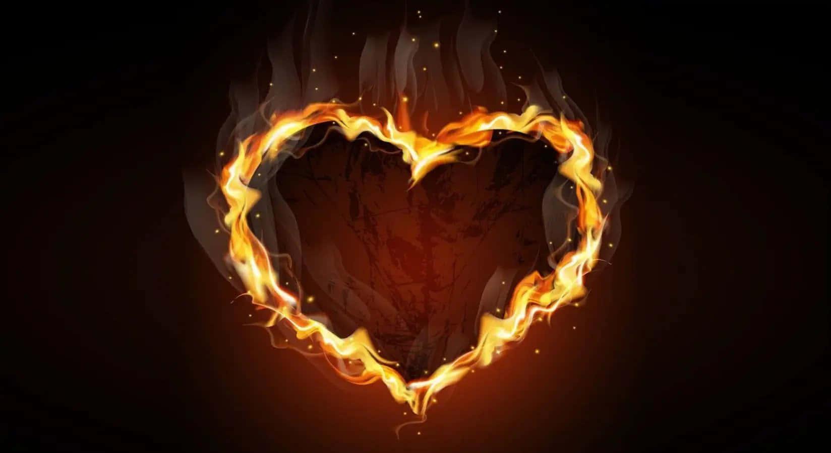 1648x900 Download Cool Fire Heart Wallpaper