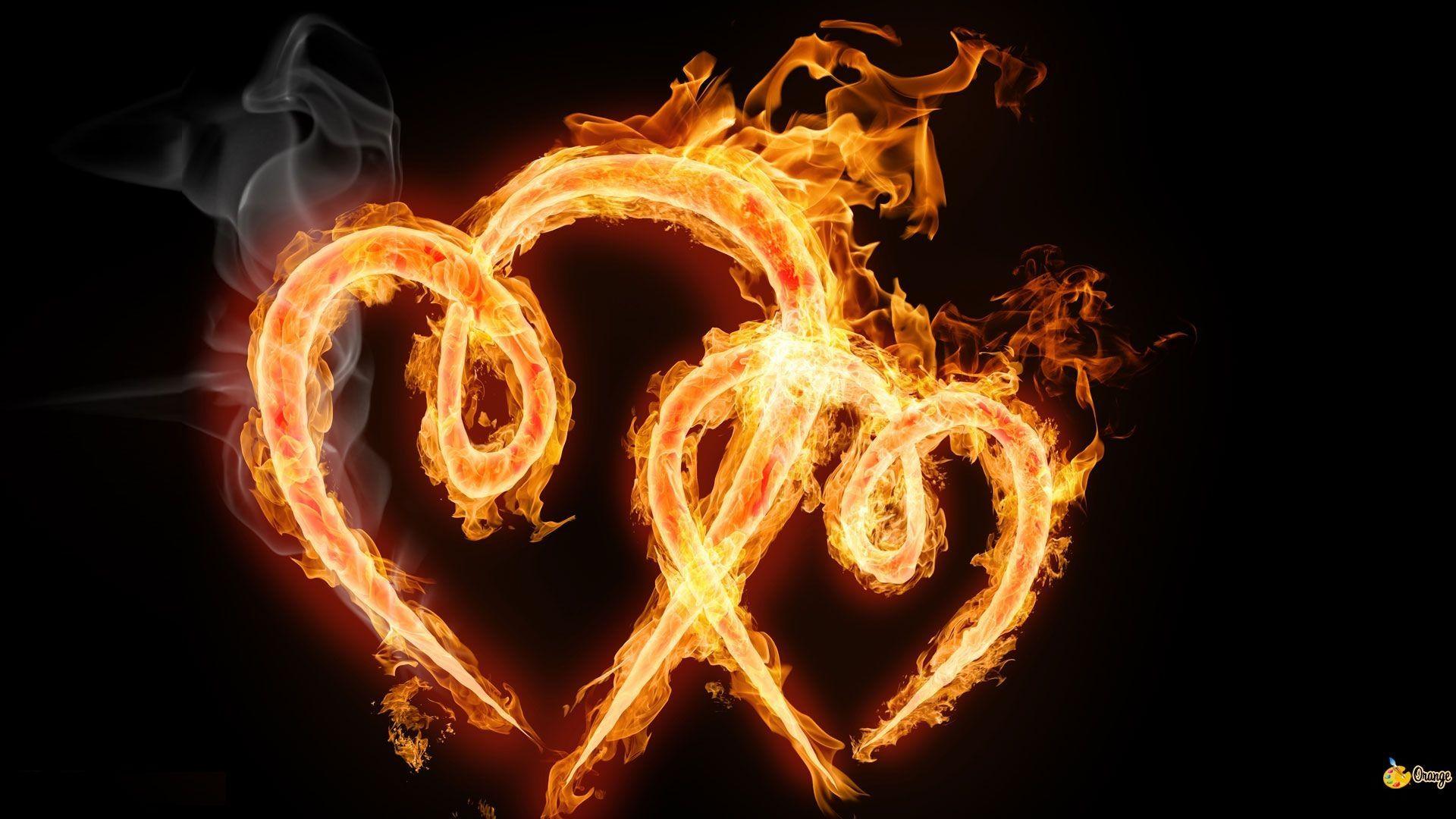 1920x1080 image of hearts on fire HD wallpaper unique nature wallpaper. Fotografías de amor, Letras de fuego, Fondos love