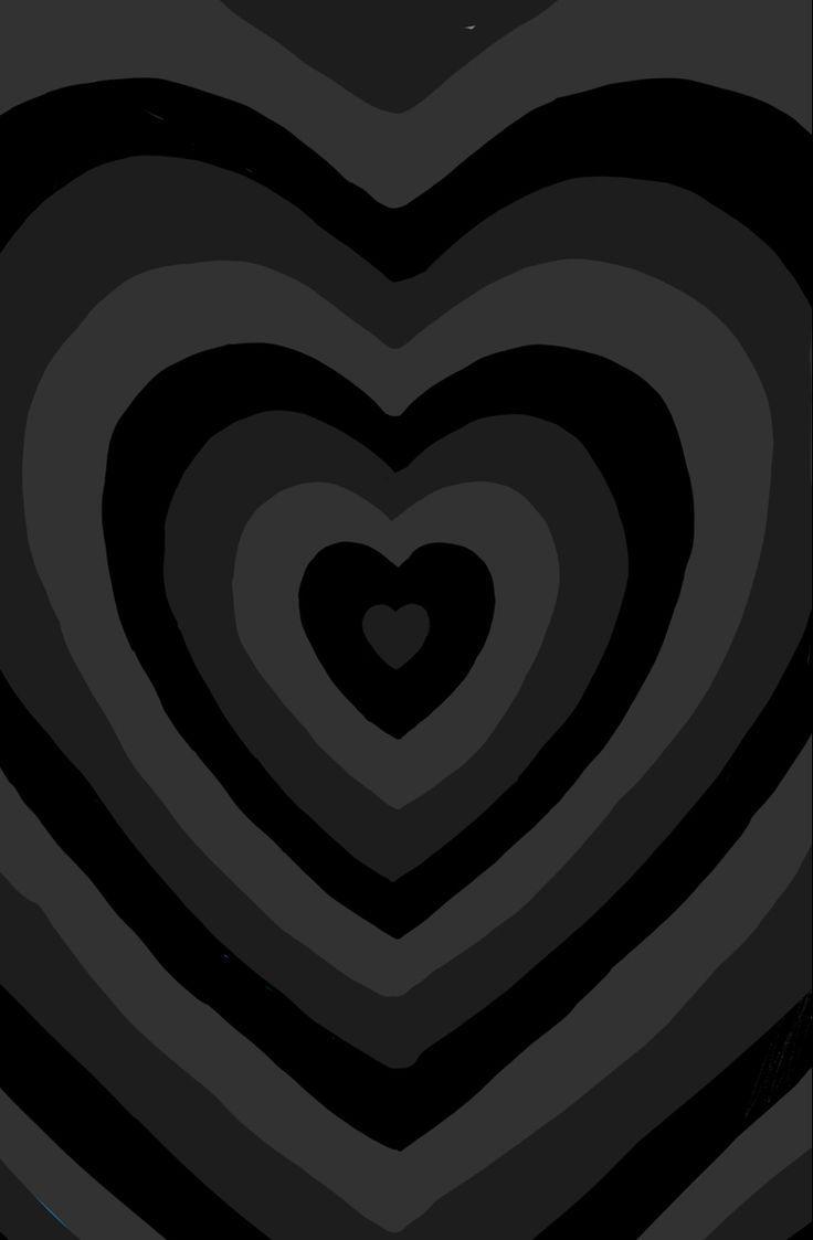 736x1123 Aesthetic Heart Black Wallpaper