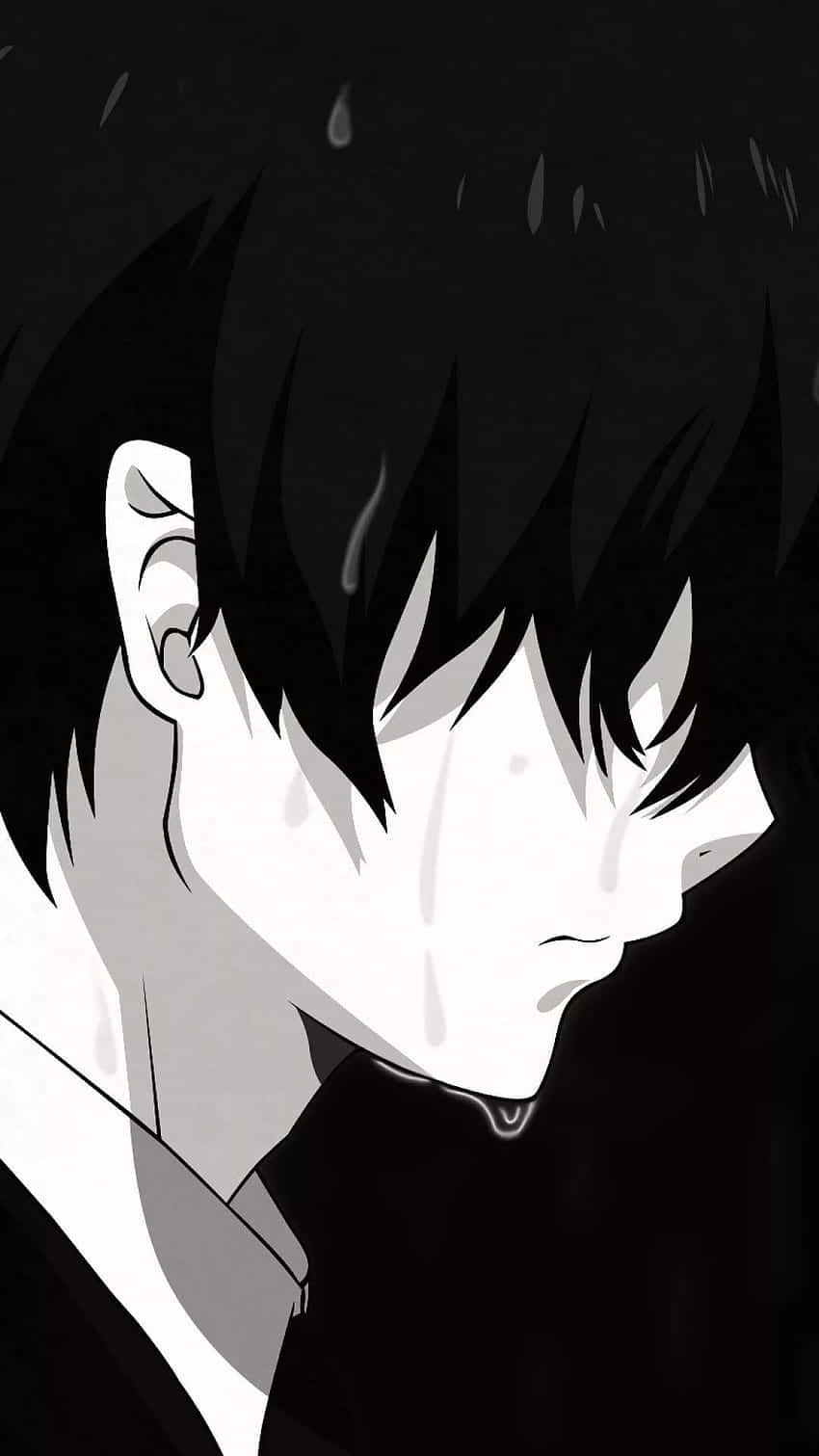 850x1511 Download Broken Heart Anime Guy With