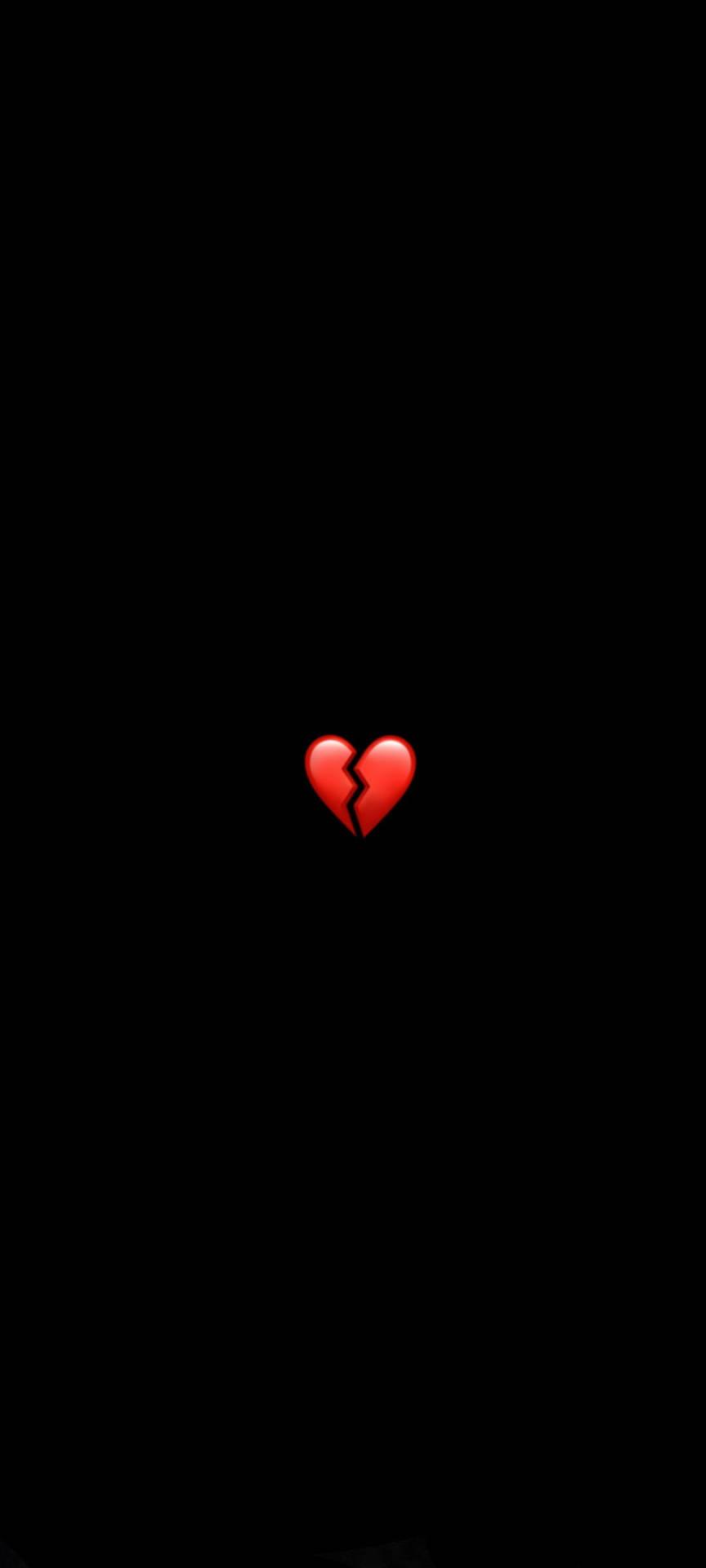 864x1920 Download Emoji Of A Broken Heart Black Wallpaper