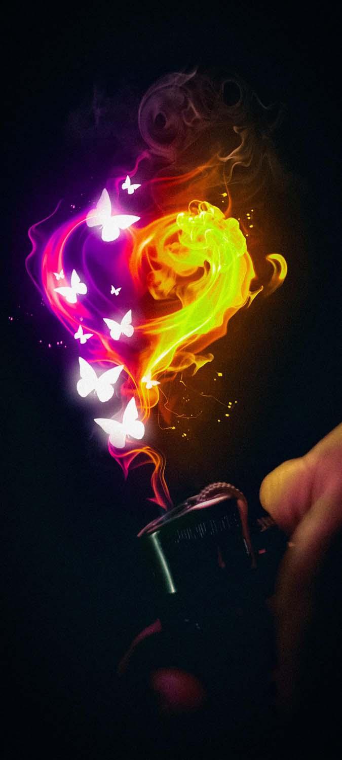 675x1500 Fire Heart IPhone Wallpaper HD Wallpaper : iPhone Wallpaper
