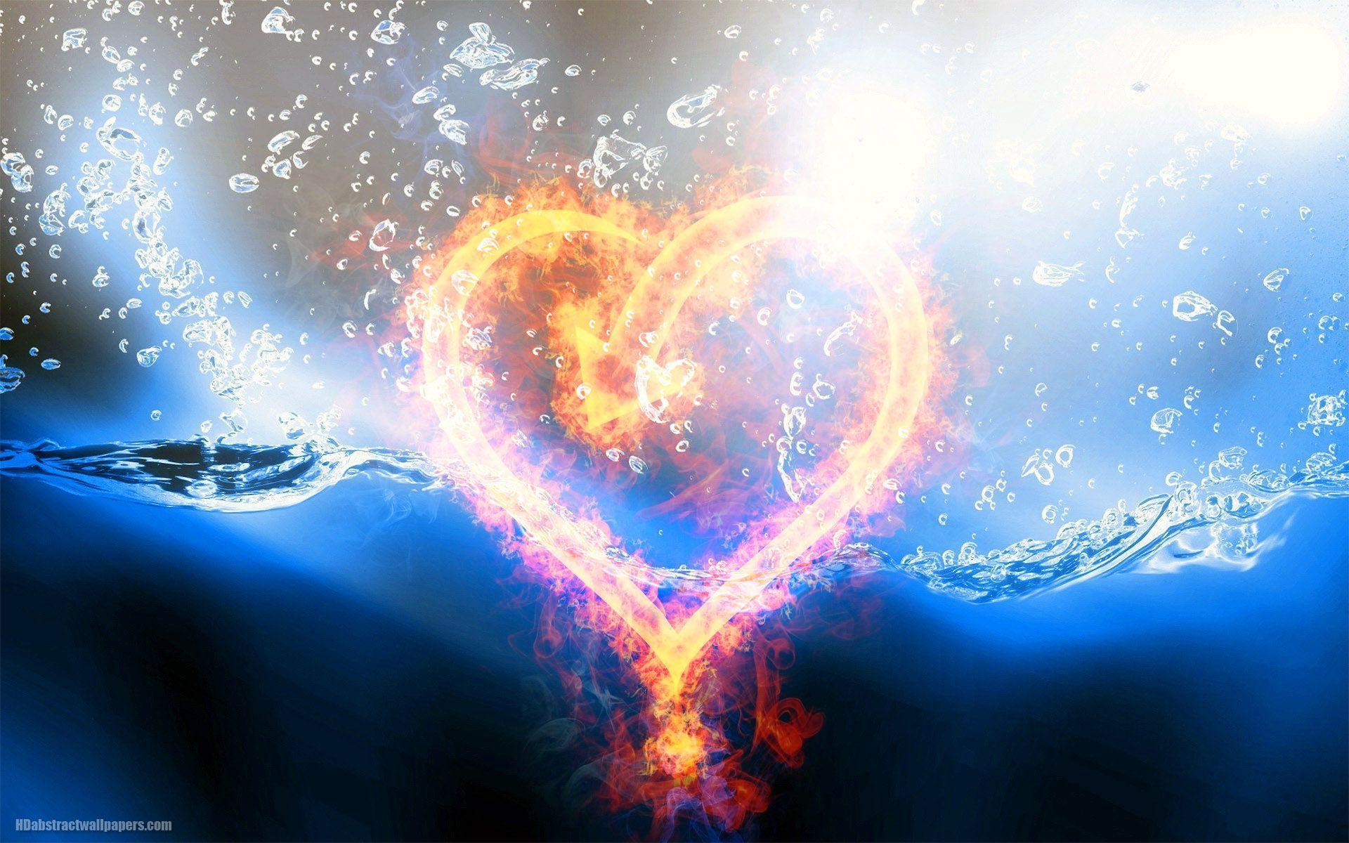 1920x1200 Fire Heart Wallpaper