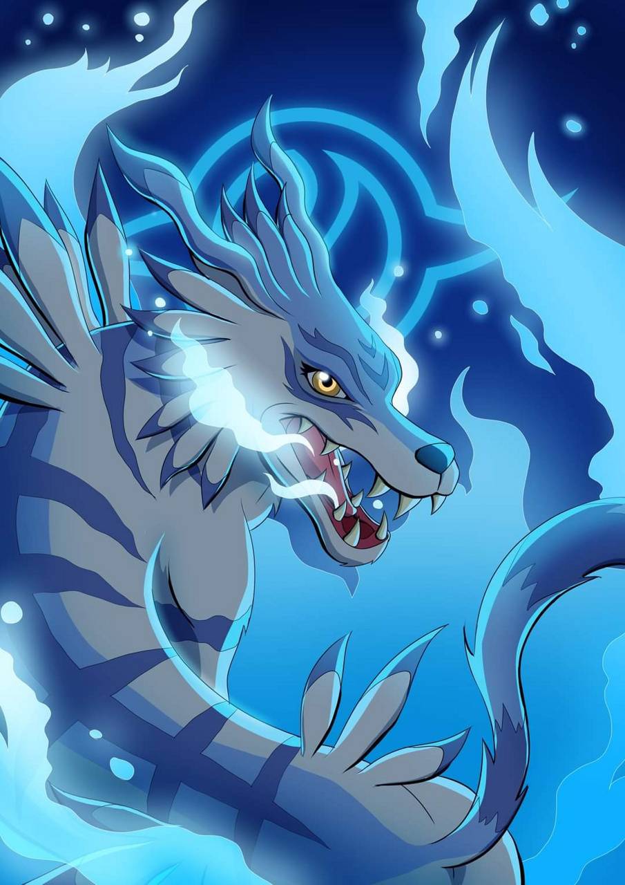 905x1280 Garurumon Wallpaper