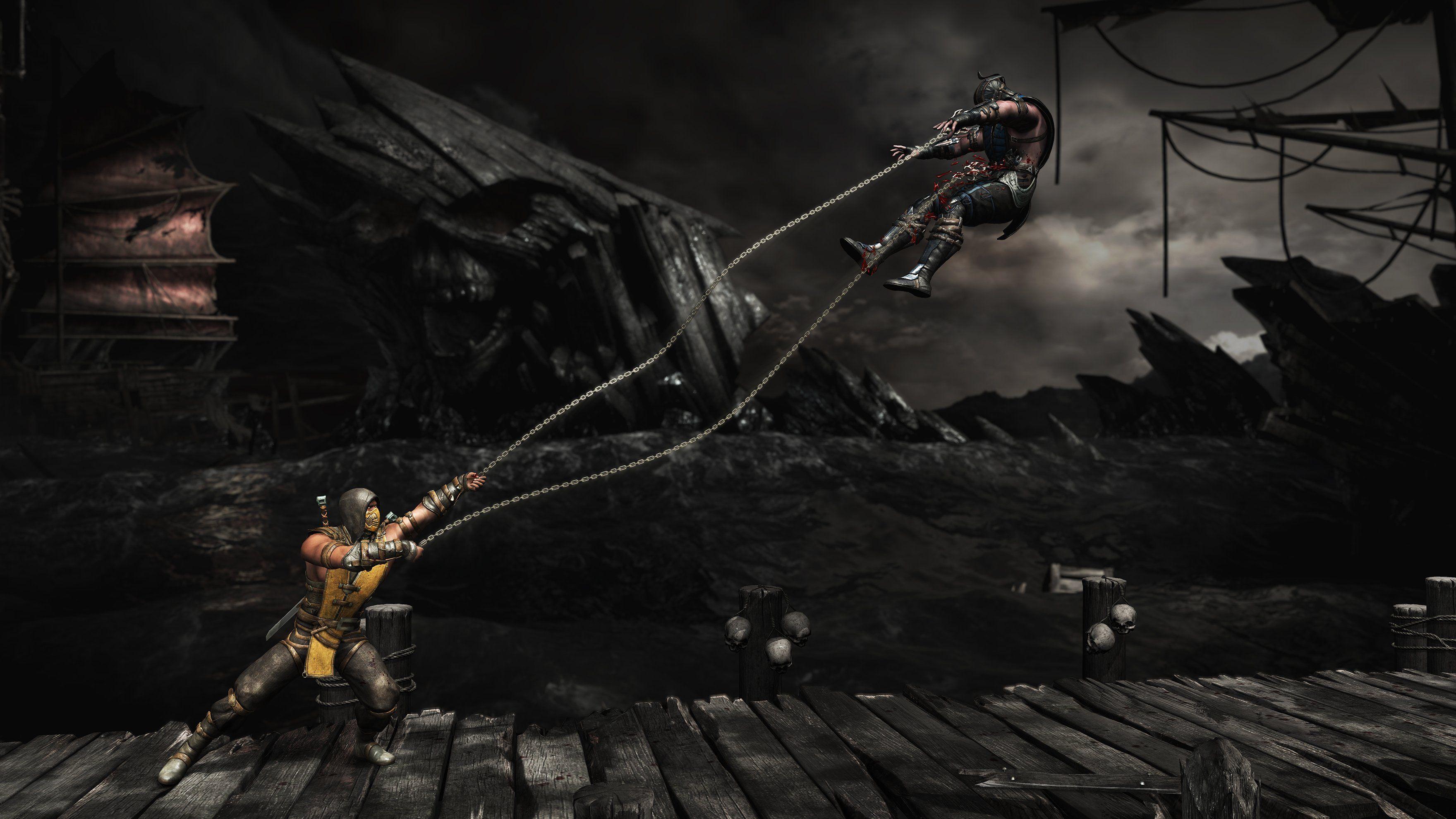 3520x1980 Mortal Kombat X Stage HD wallpaper