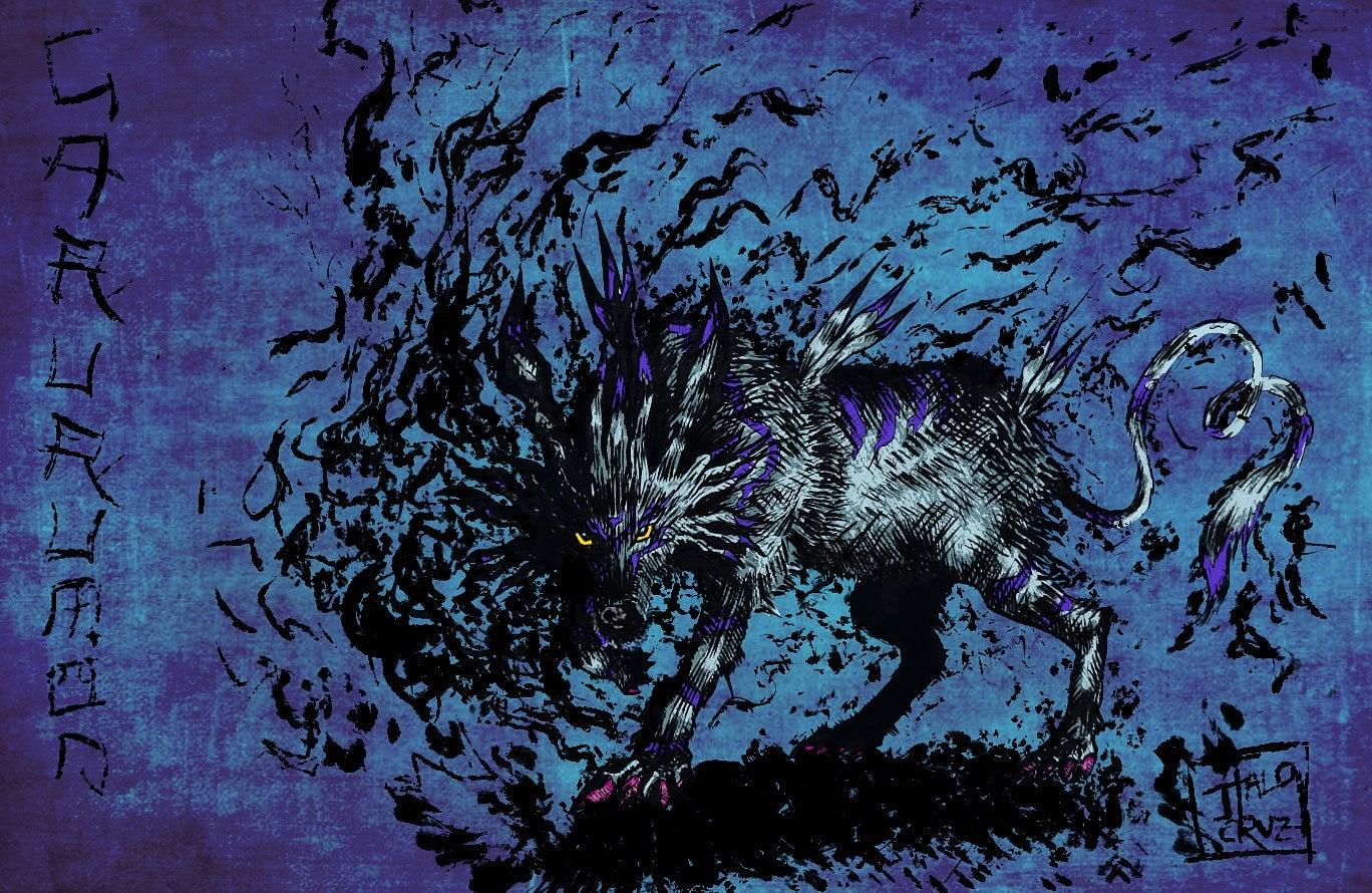 1368x890 Garurumon as a Japanese Mythological Beast