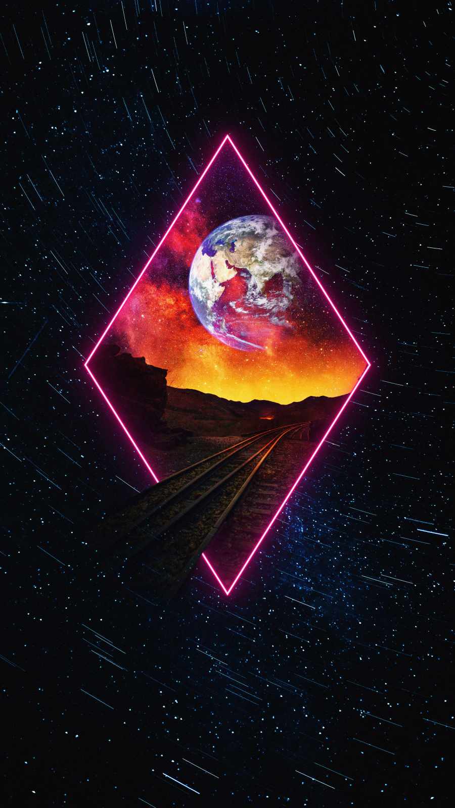 900x1600 Space Portal Railroad IPhone Wallpaper HD Wallpaper : iPhone Wallpaper
