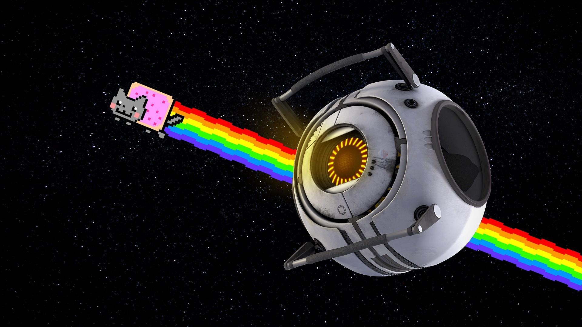 1920x1080 Nyan Cat, Portal, Space Wallpaper HD / Desktop and Mobile Background