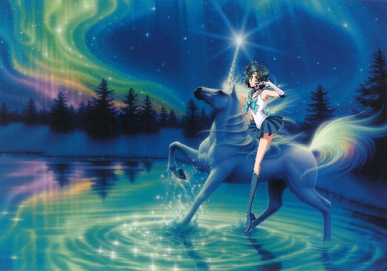1278x896 Sailor Mercury image Sailor Mercury rides on her Beautiful Unicorn