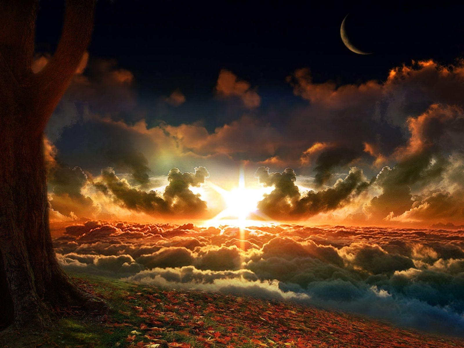 1600x1200 Artistic Sunset Wallpaper