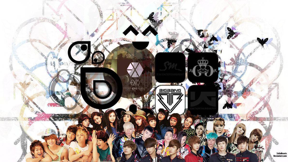 1191x671 Download Kpop Groups Collage Wallpaper