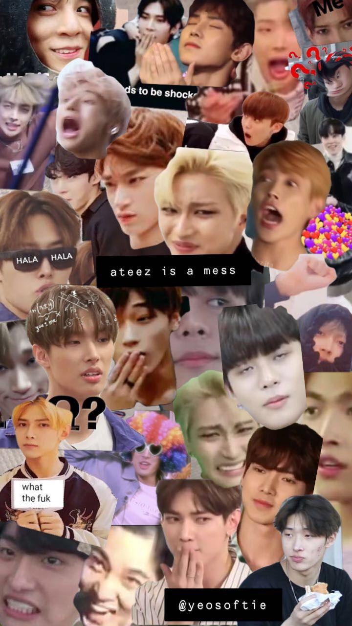 720x1280 ateez meme collage. Memes, Kpop wallpaper, Kpop memes