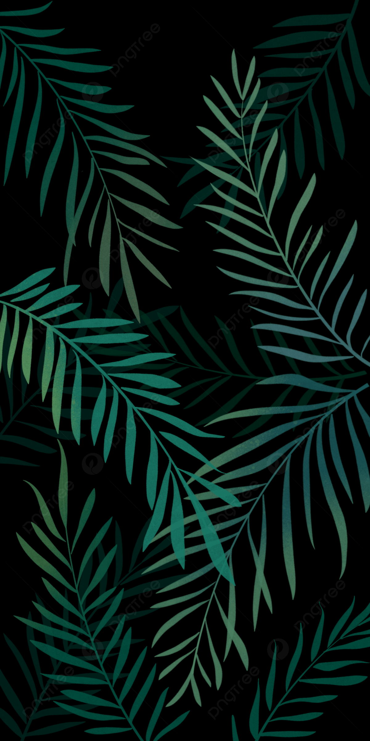 1200x2400 Summer Tropical Leaves Mobile Phone Wallpaper Background Wallpaper Image For Free Download