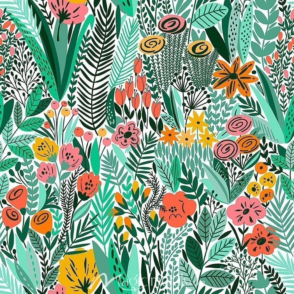 1000x1000 Tropical Foliage Wallpaper Wall Mural