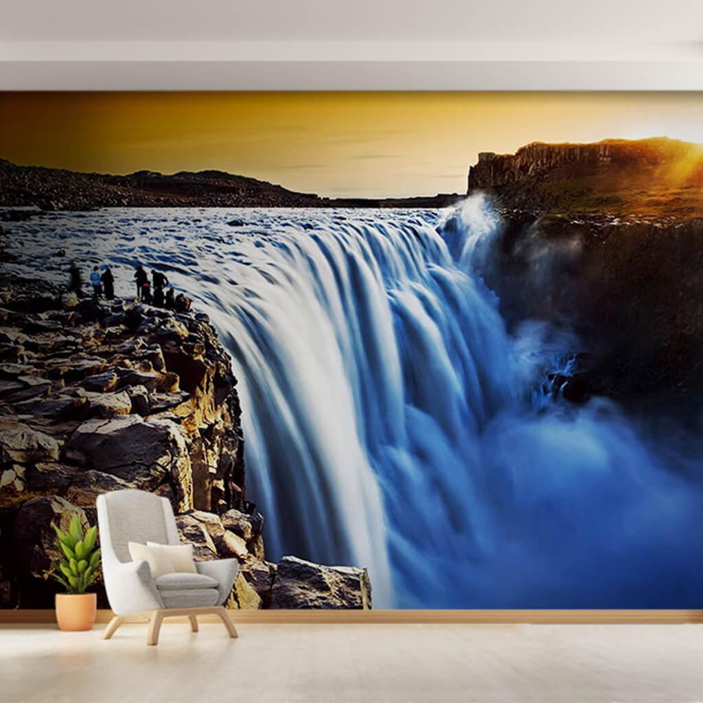 1024x1024 Trip to Dettifoss waterfall long exposure Iceland wall mural