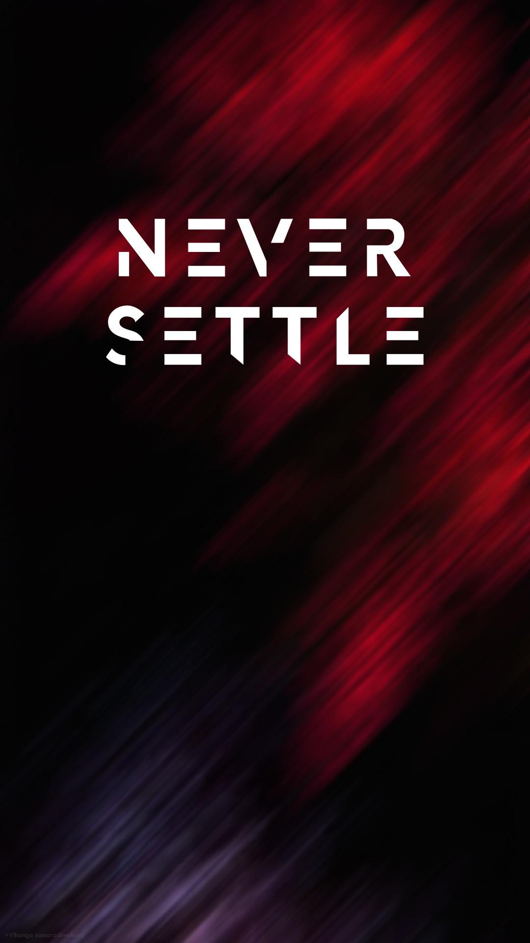 1080x1920 Never Settle Amoled Wallpaper