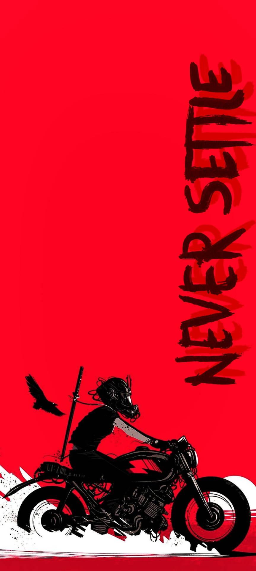 864x1920 Download Oneplus Nord Rotated Never Settle Wallpaper