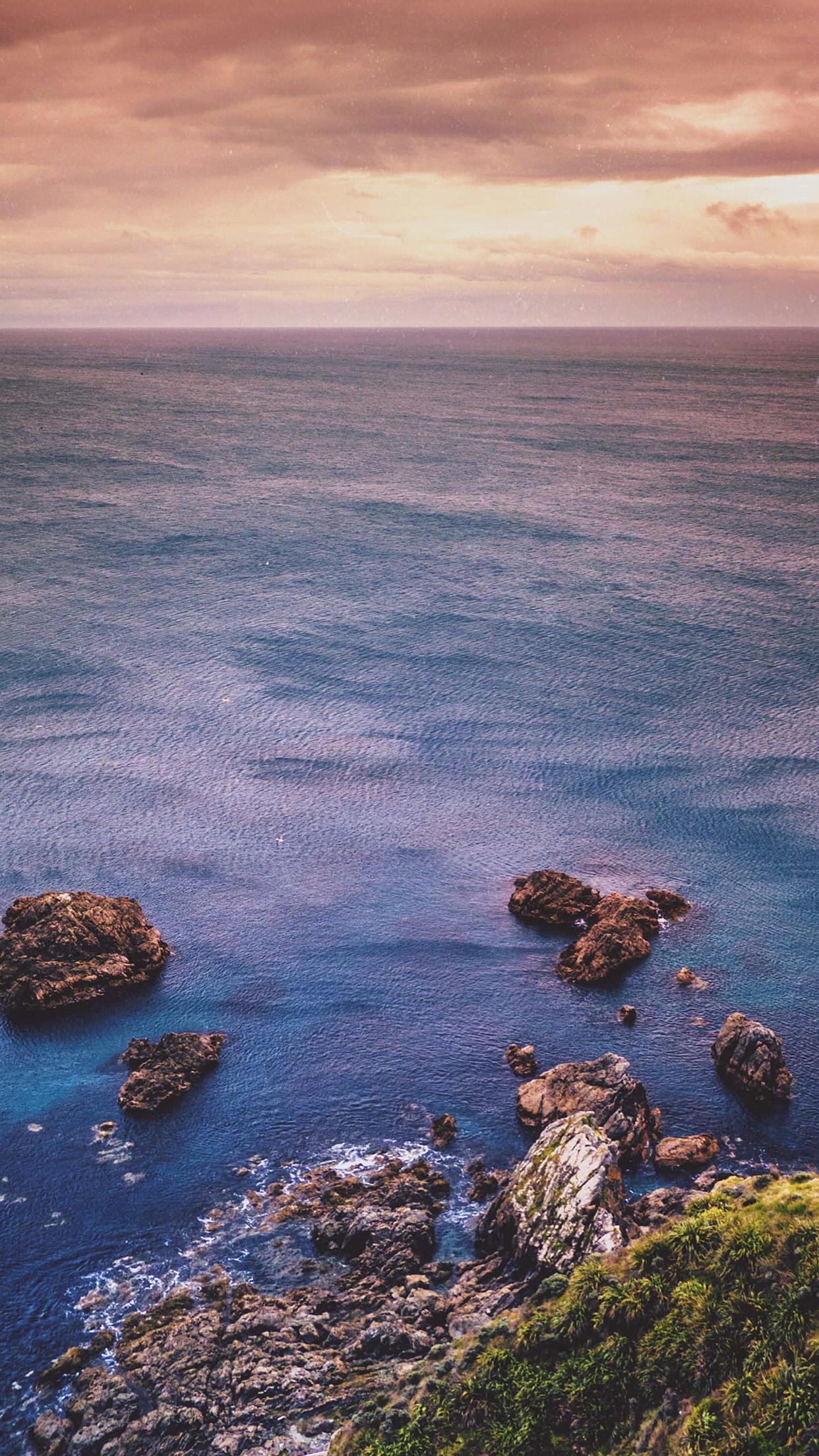 1242x2208 iPhone X wallpaper. cliff sea ocean rock nature blue