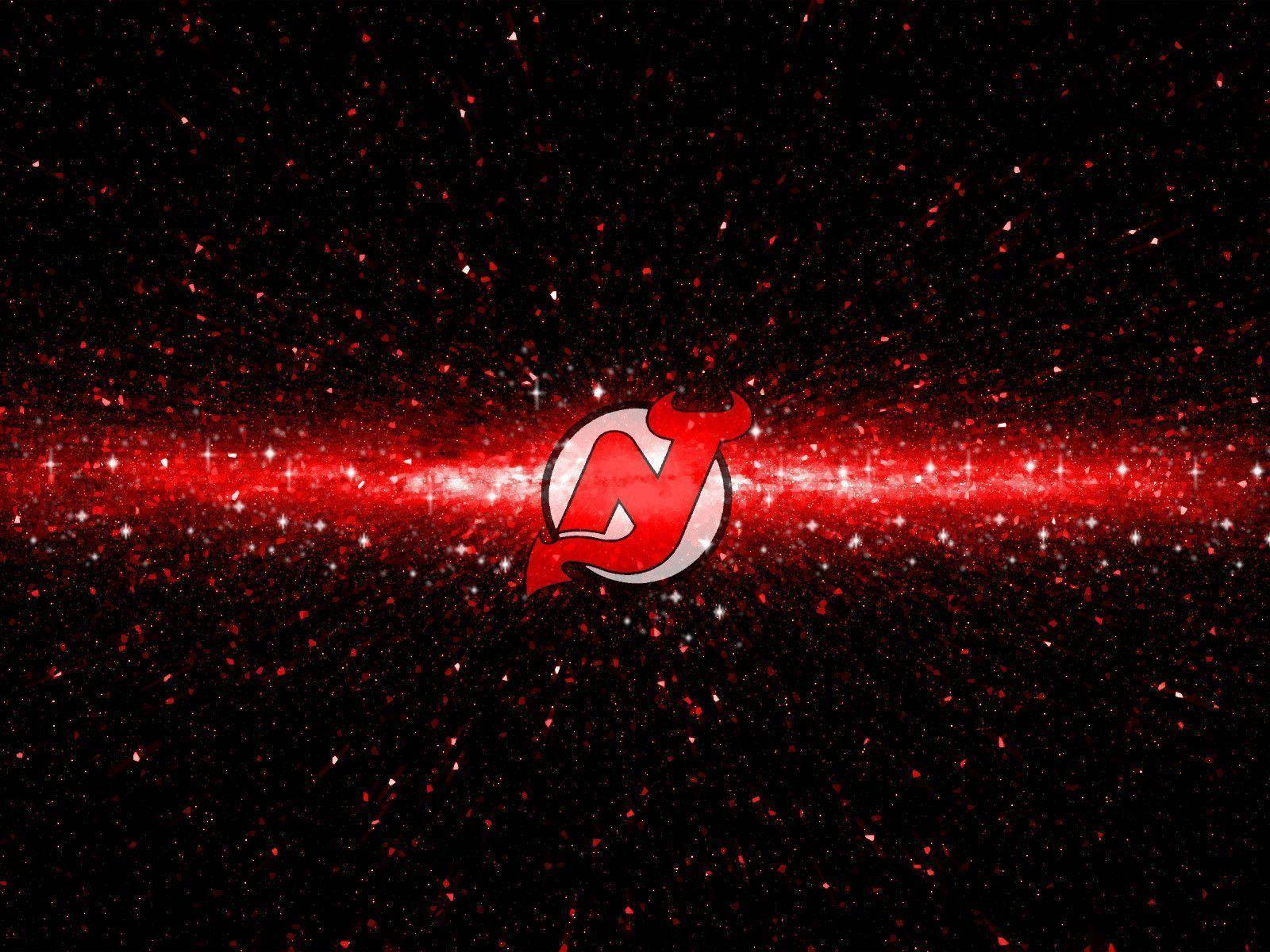 1600x1200 Download Glittery New Jersey Devils Logo Wallpaper