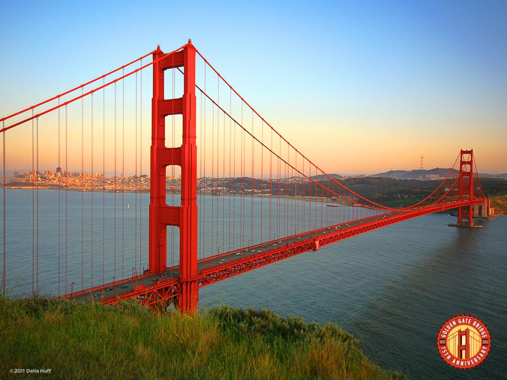 1024x768 Download Wallpaper - Golden Gate Bridge 75th Anniversary