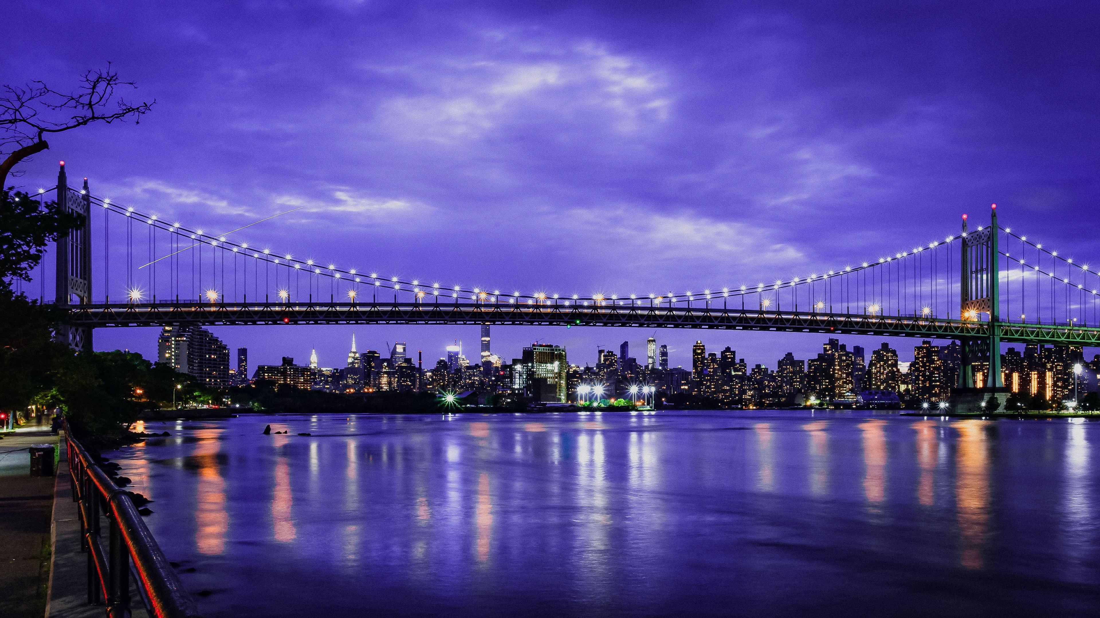 3840x2160 Wallpaper 4k Skyline Triboro Nyc Bridge Wallpaper