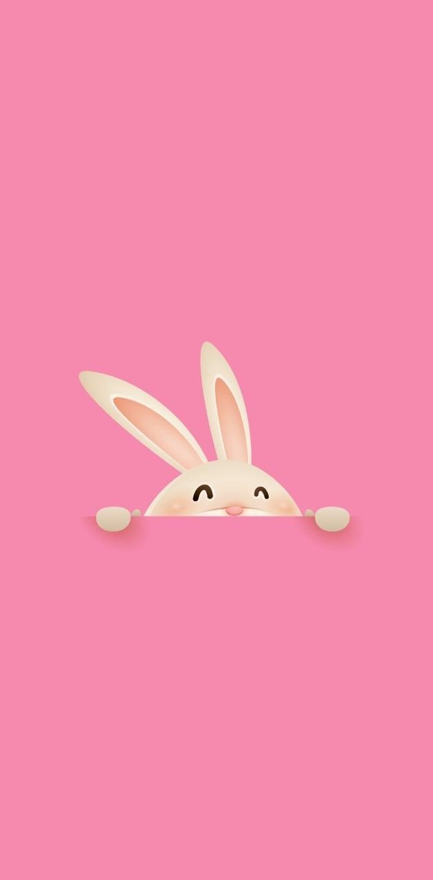 630x1280 Bunny un the pink wallpaper