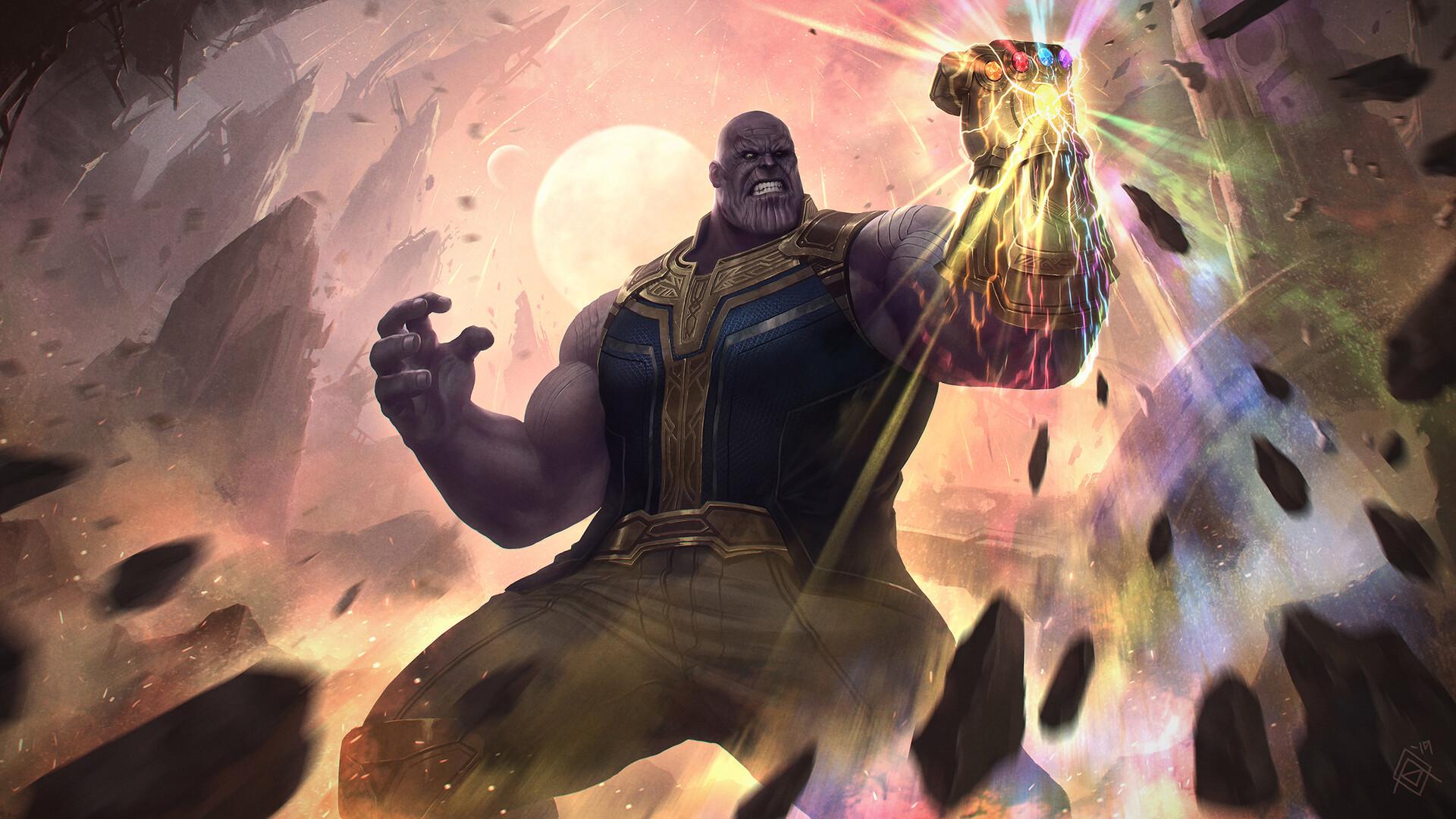 1920x1080 Thanos Avengers Endgame Art HD, HD Superheroes, 4k Wallpaper, Image, Background, Photo and Picture