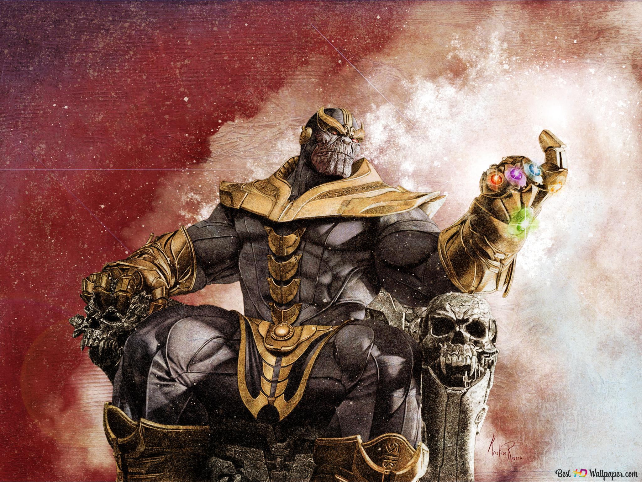 2048x1536 Thanos Is Calling Someone Frome The Ghost To His Throne 2K wallpaper download