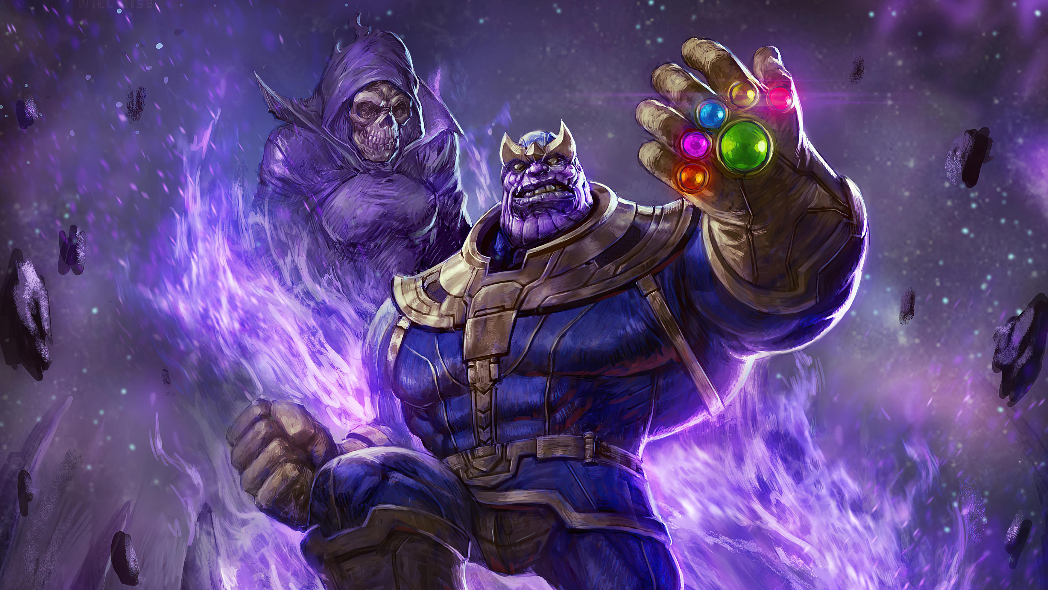 3502x1970 thanos, superheroes, artwork, artist, hd, 4k, artstation Gallery HD Wallpaper