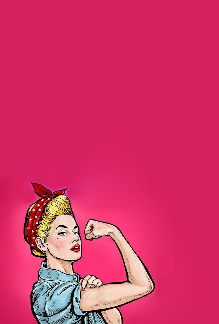 755x1114 заставка для телефона девушка минимализм поп арт pop art. work bg
