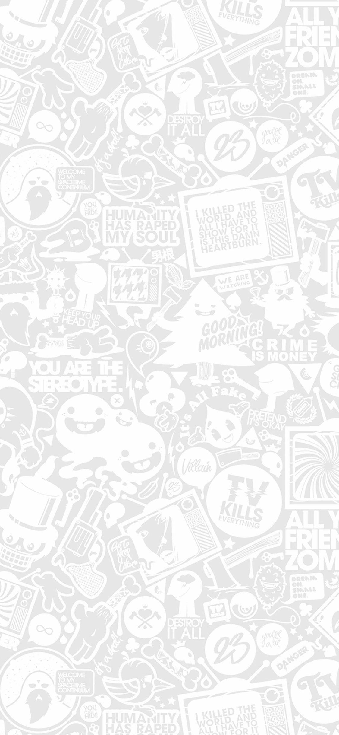 1125x2436 iPhone wallpaper. pop art cultures pattern