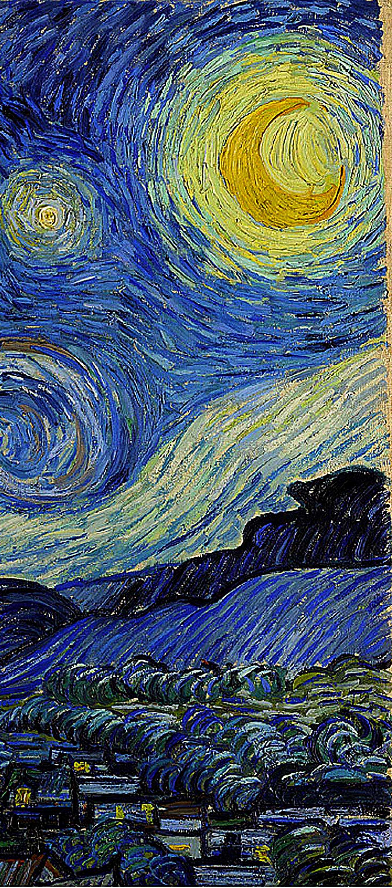1356x3067 Starry Night Wallpaper