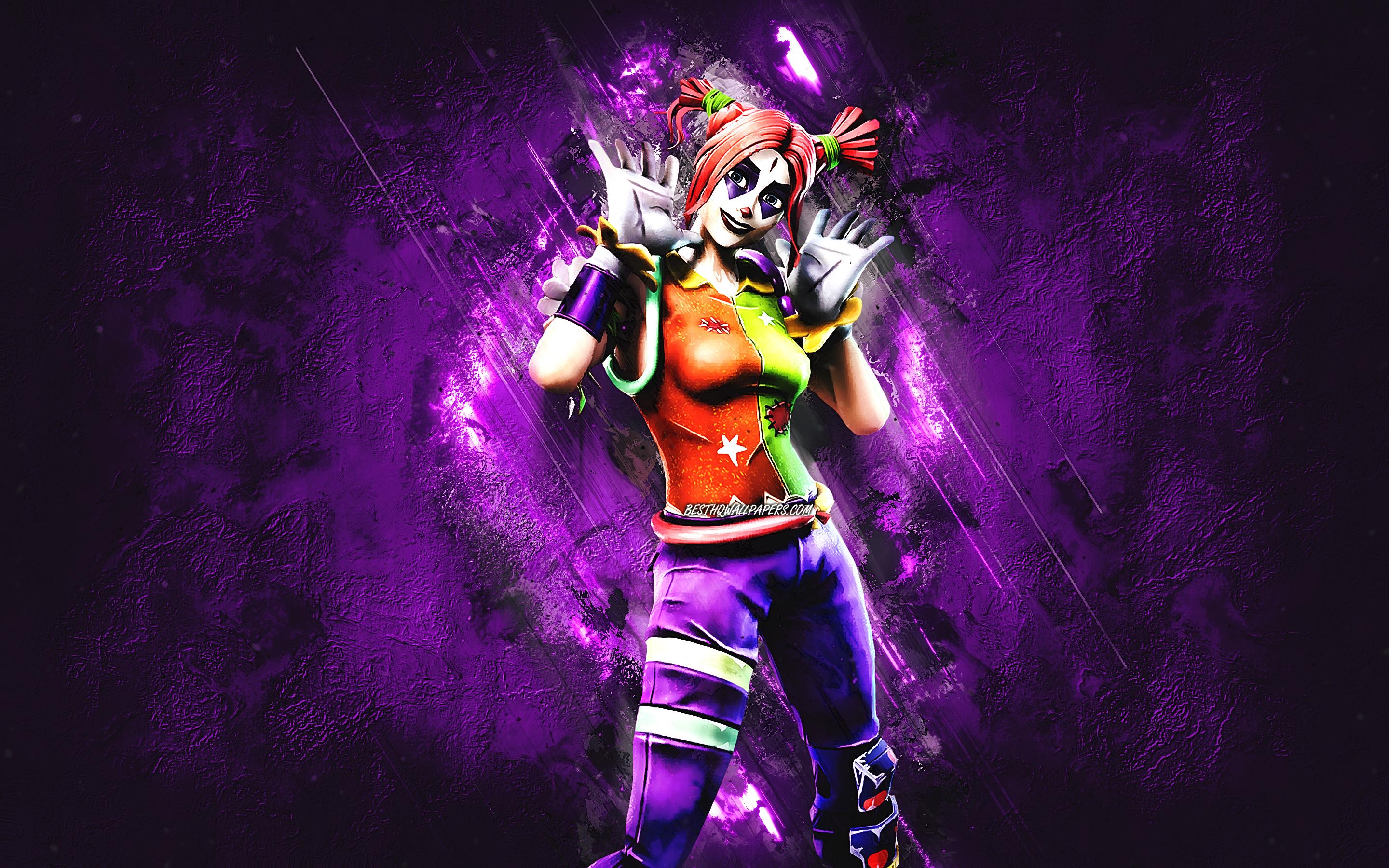2880x1800 Download wallpaper Fortnite Peekaboo Skin, Fortnite, main characters, purple stone background, Peekaboo, Fortnite skins, Peekaboo Skin, Peekaboo Fortnite, Fortnite characters for desktop with resolution 2880x1800. High Quality HD picture wallpaper