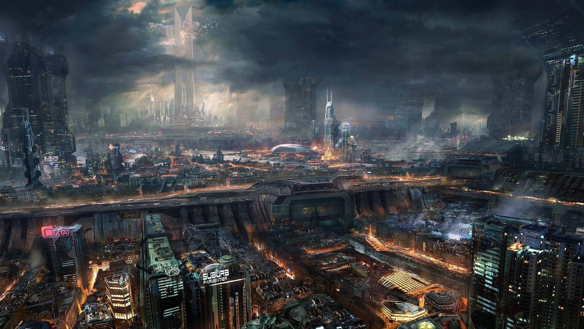 1920x1080 Gaming City Wallpaper