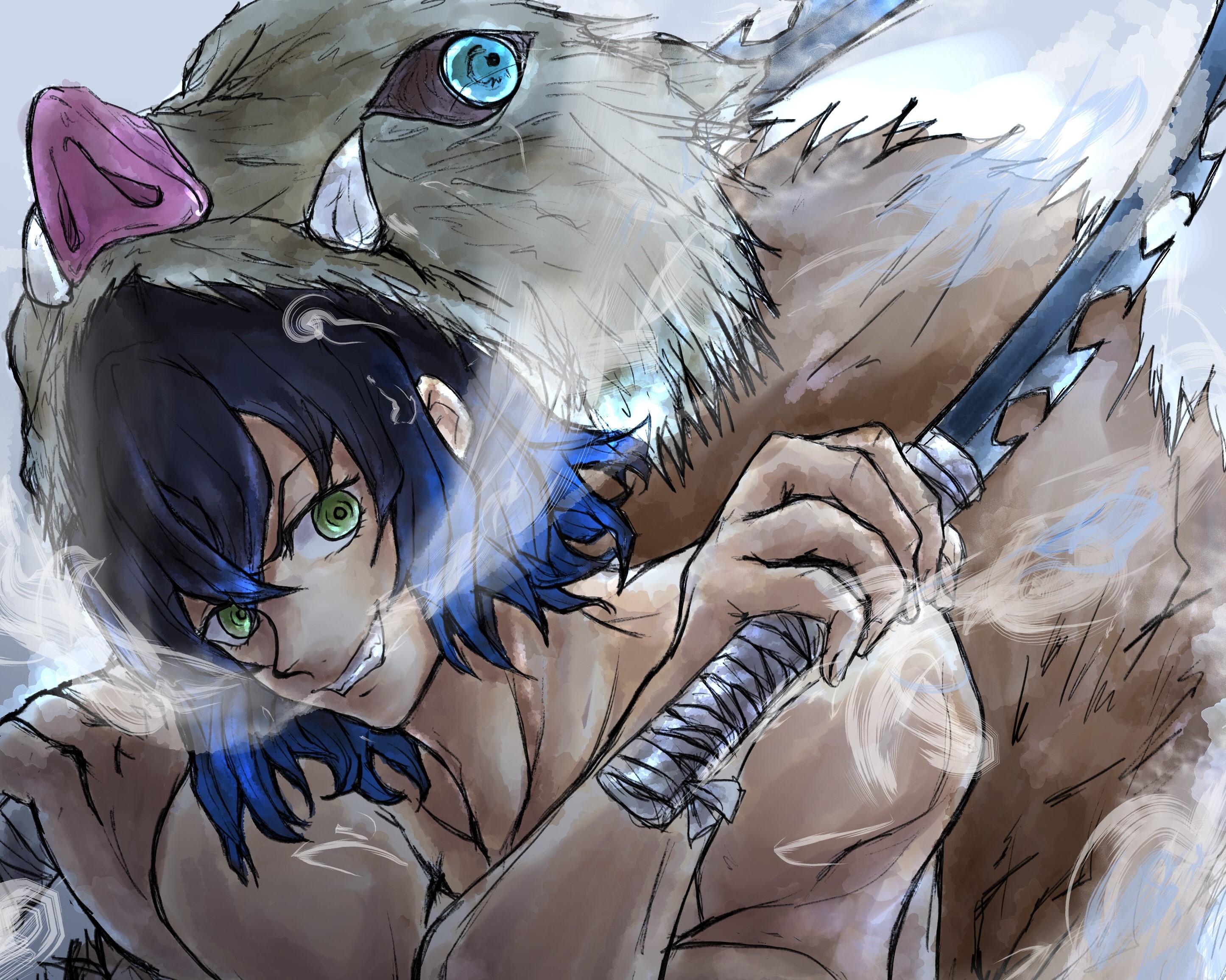 2891x2312 Inosuke Hashibira HD Wallpaper and Background