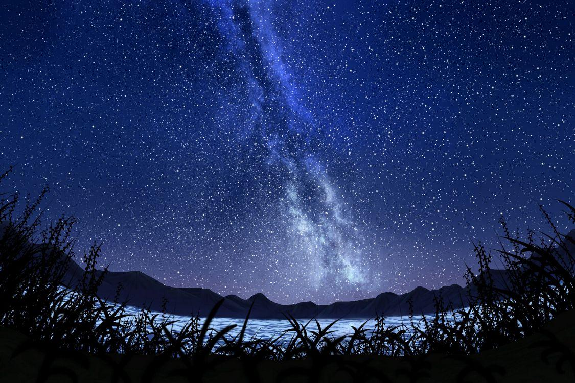 1125x750 Wallpaper The Starry Night, Star, Blue, Night, Light, Background Free Image