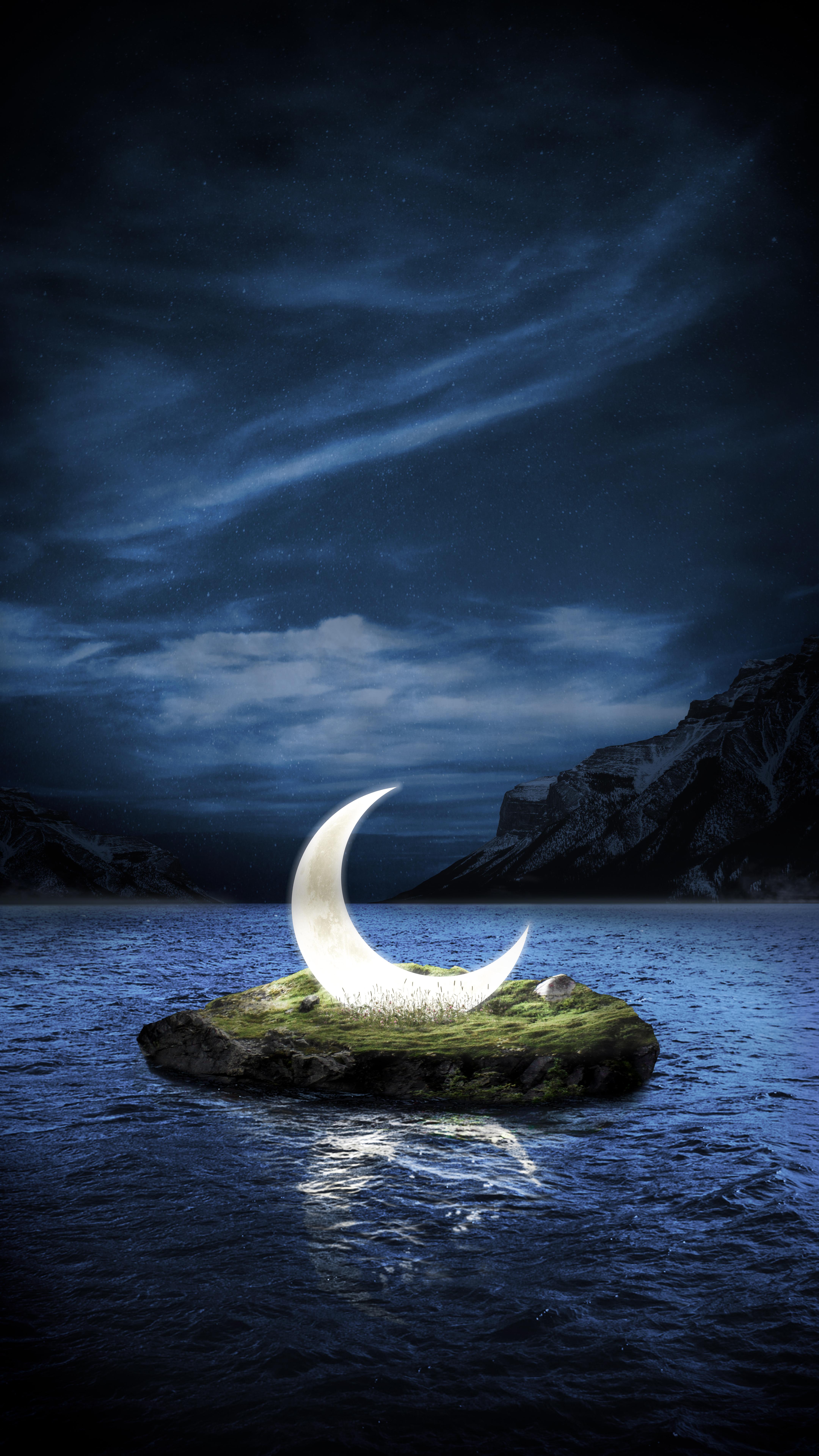 4320x7680 Nature, Moon, Moonlight, Water, Cloud