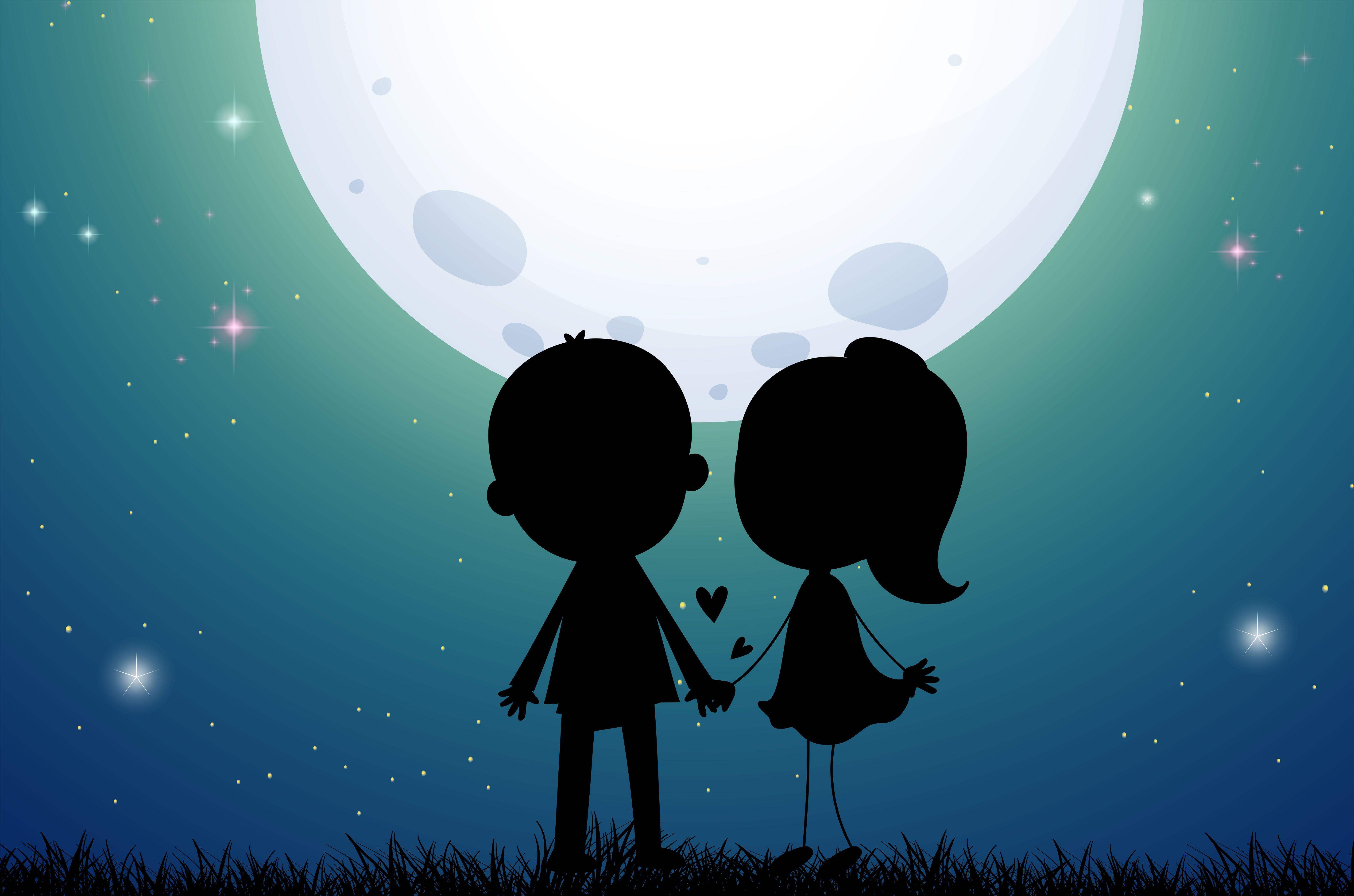 5766x3815 Wallpaper 4k Couple Silhouette Art Wallpaper