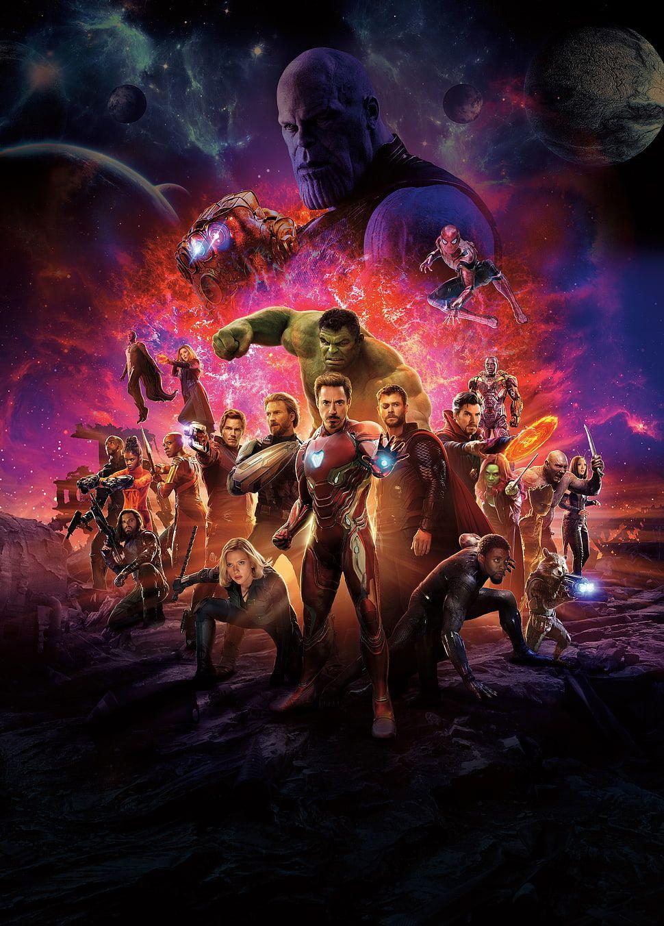 970x1352 Avengers: Infinity War, War Machine, Vision, Scarlet Witch HD wallpaper