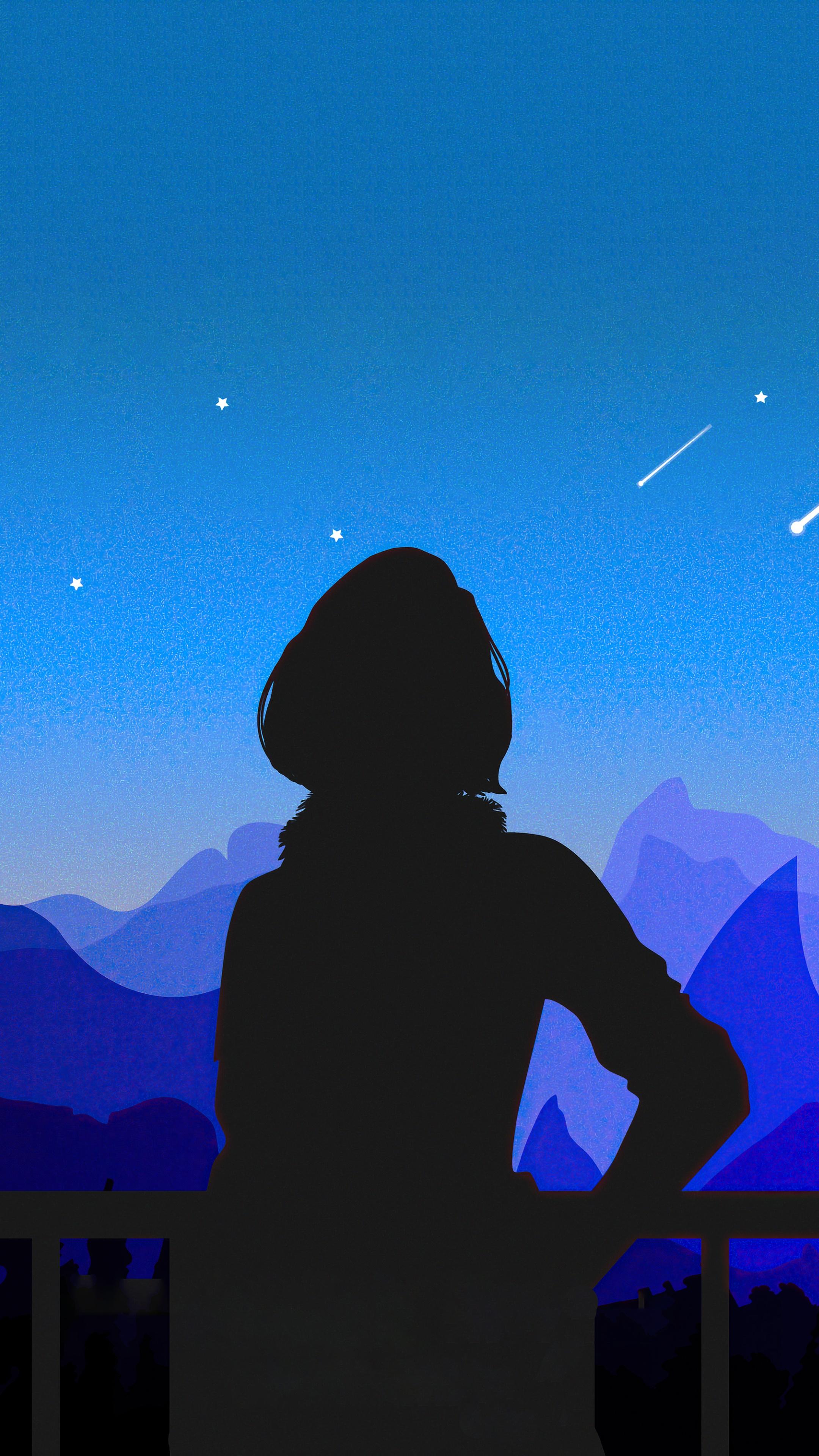 2160x3840 artist, artwork, digital art, , silhouette, alone Gallery HD Wallpaper