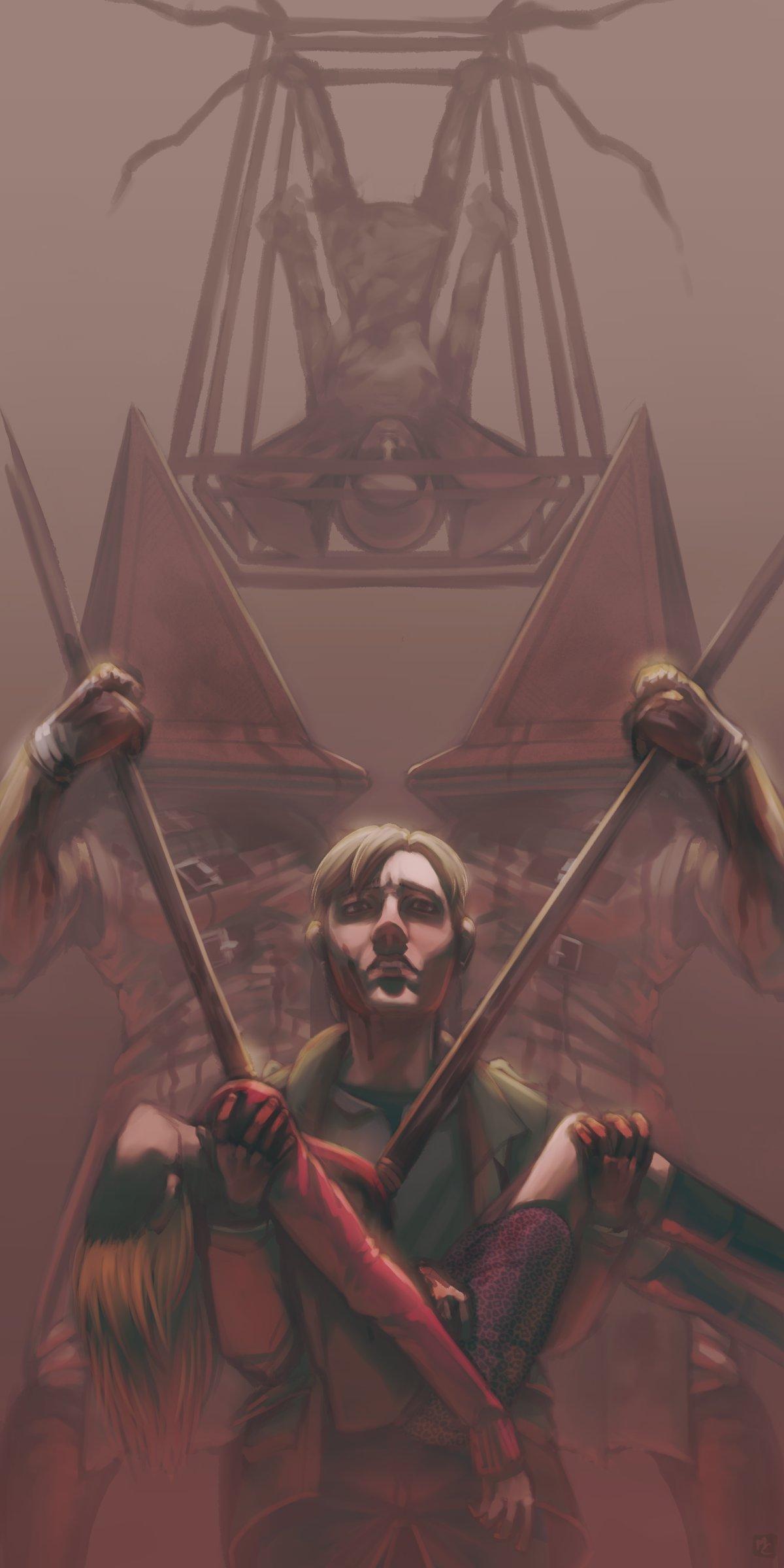 1200x2400 Meta Caballero Hill 2 wallpaper. Sorry for the SH spam but I'm in love.. . #fanart #pyramidhead #silenthill2