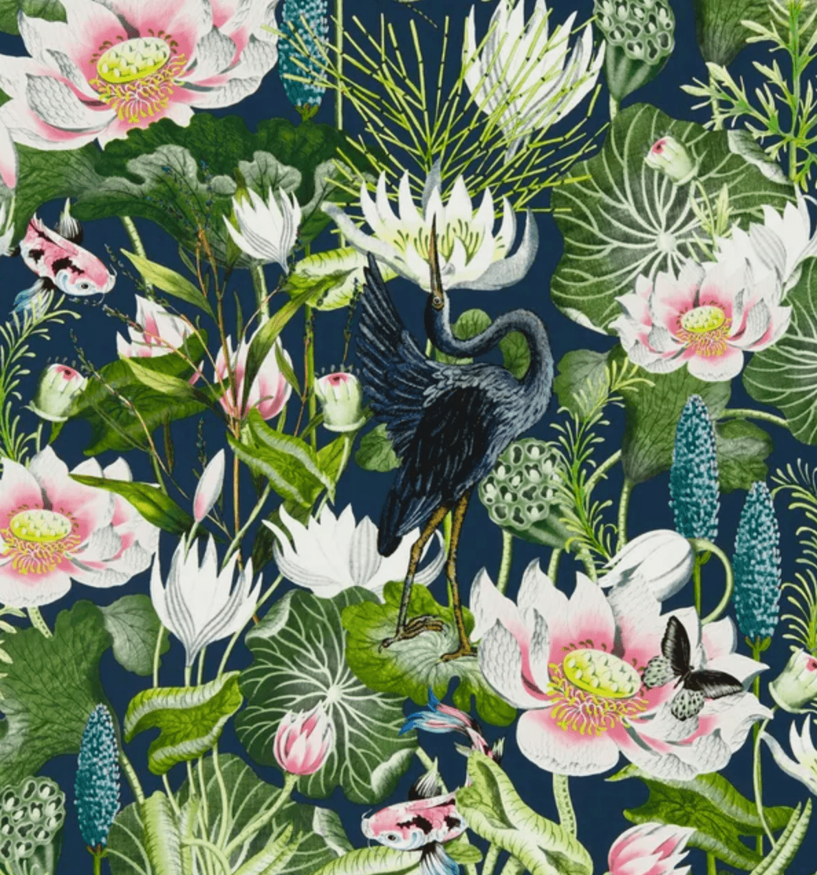1188x1272 Waterlily Wallpaper American Dry Goods Co