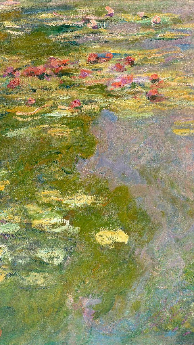 675x1200 Download free image of Monet iPhone wallpaper, phone background, Water Lilies famous painting about claude mone. iPhone background art, Monet wallpaper, Monet art