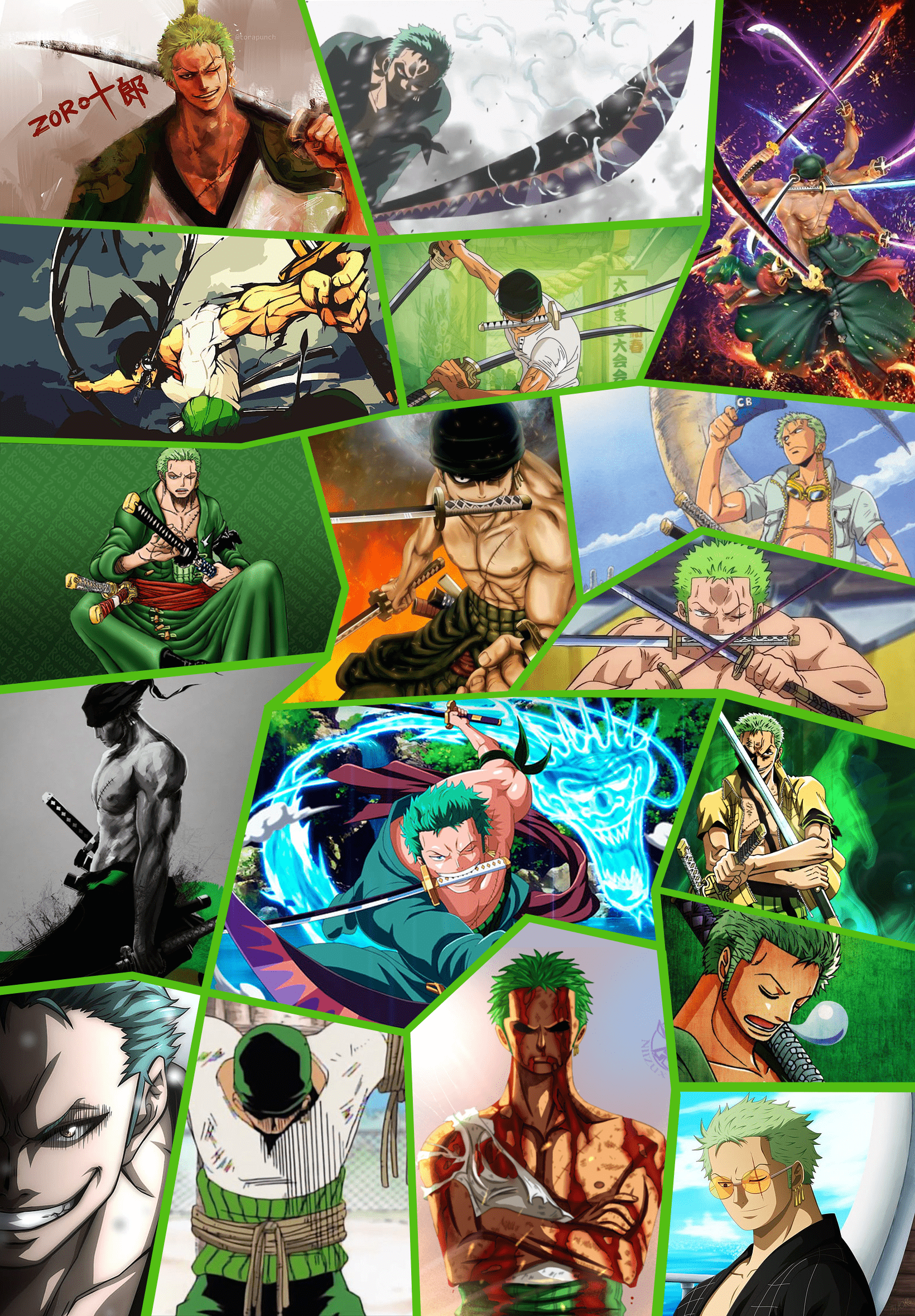 Zoro Green Wallpapers - Top Free Zoro Green Backgrounds - WallpaperAccess