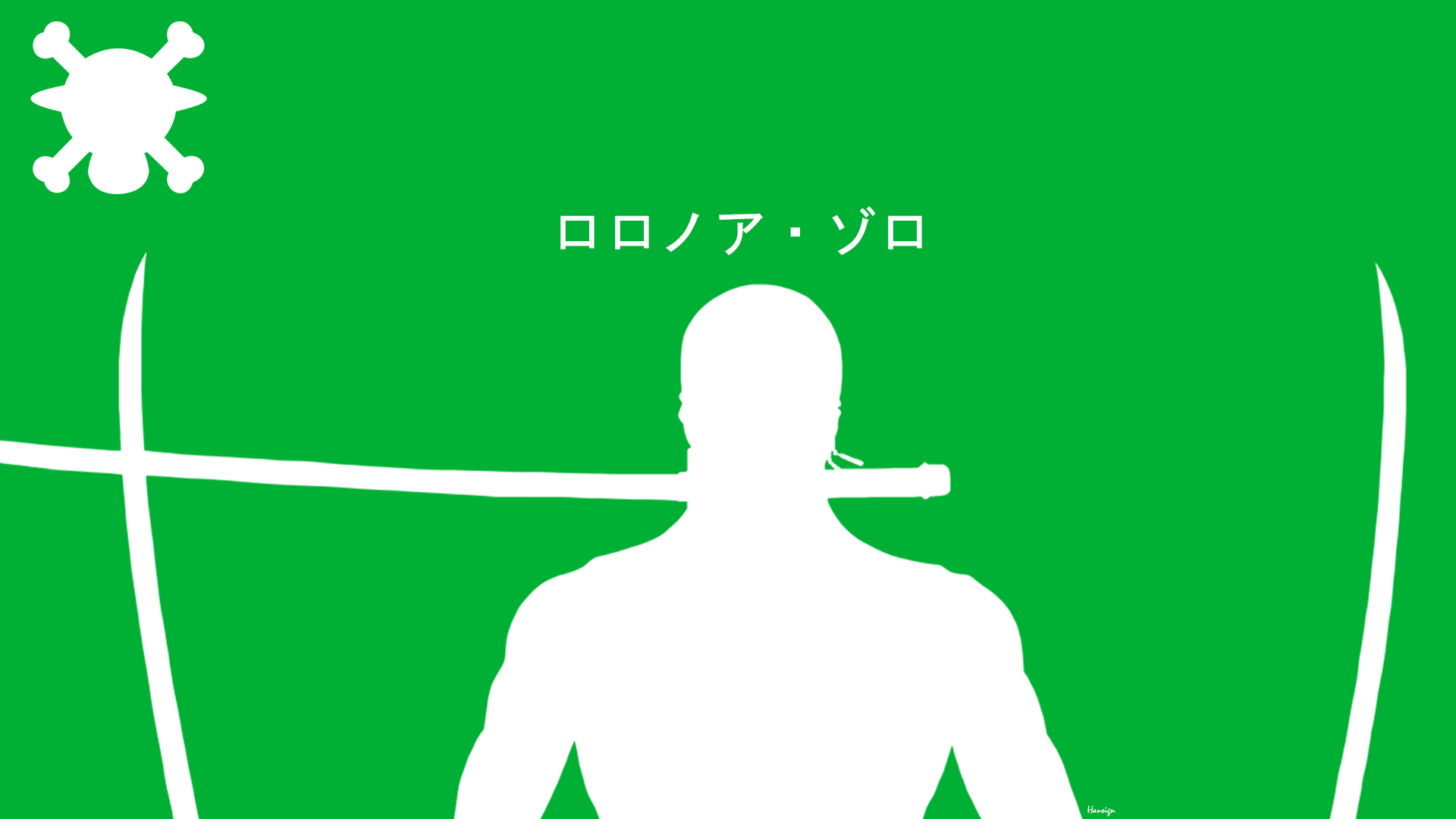 1920x1080 Roronoa Zoro, One Piece, samurai, green background, swordsman, katanax1080 Wallpaper