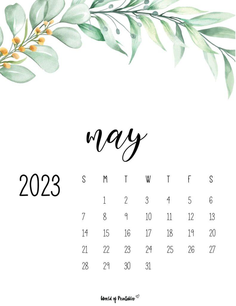 791x1024 May 2023 Calendars