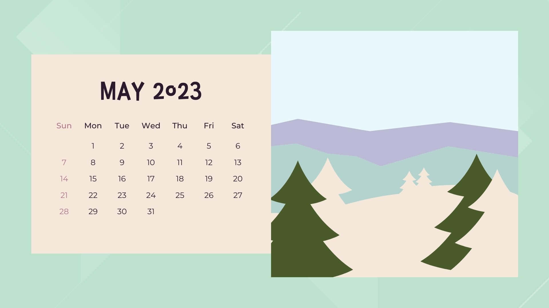 1920x1080 Download May 2023 Calendar Wallpaper