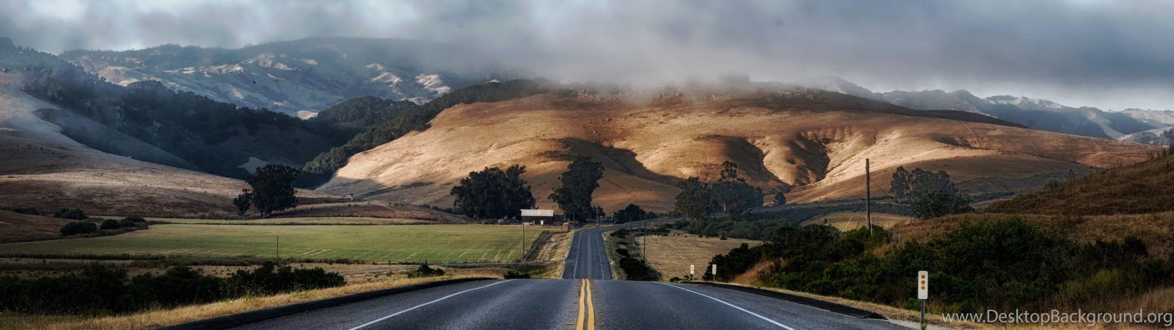 3840x1080 Empty Road 4K Ultra HD Wallpaper 3840x2160 Desktop Background