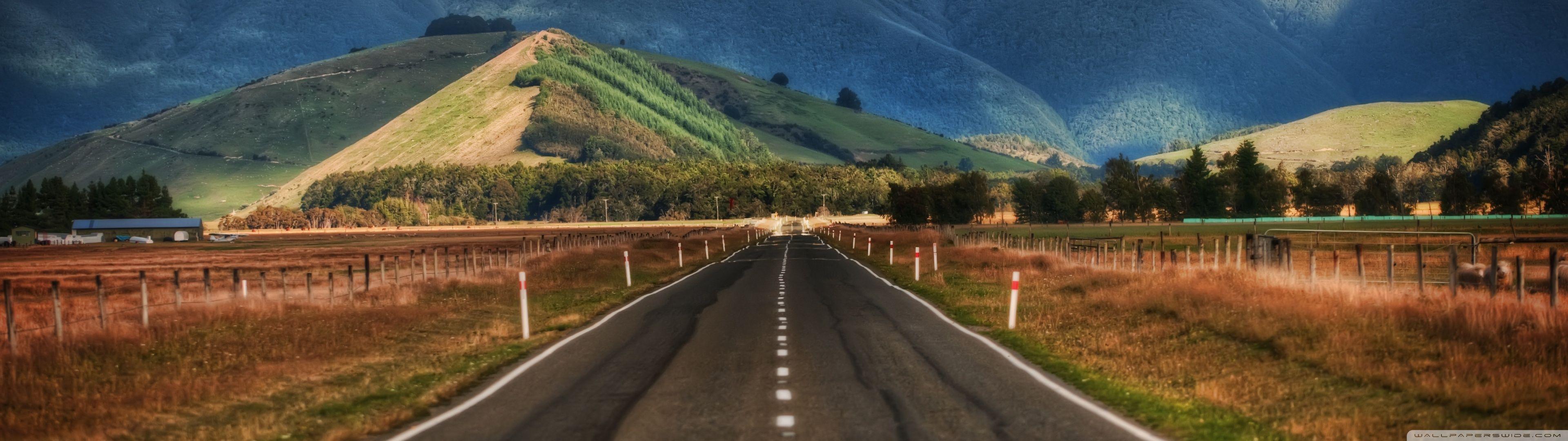 3840x1080 Road In New Zealand ❤ 4K HD Desktop Wallpaper for 4K Ultra HD TV