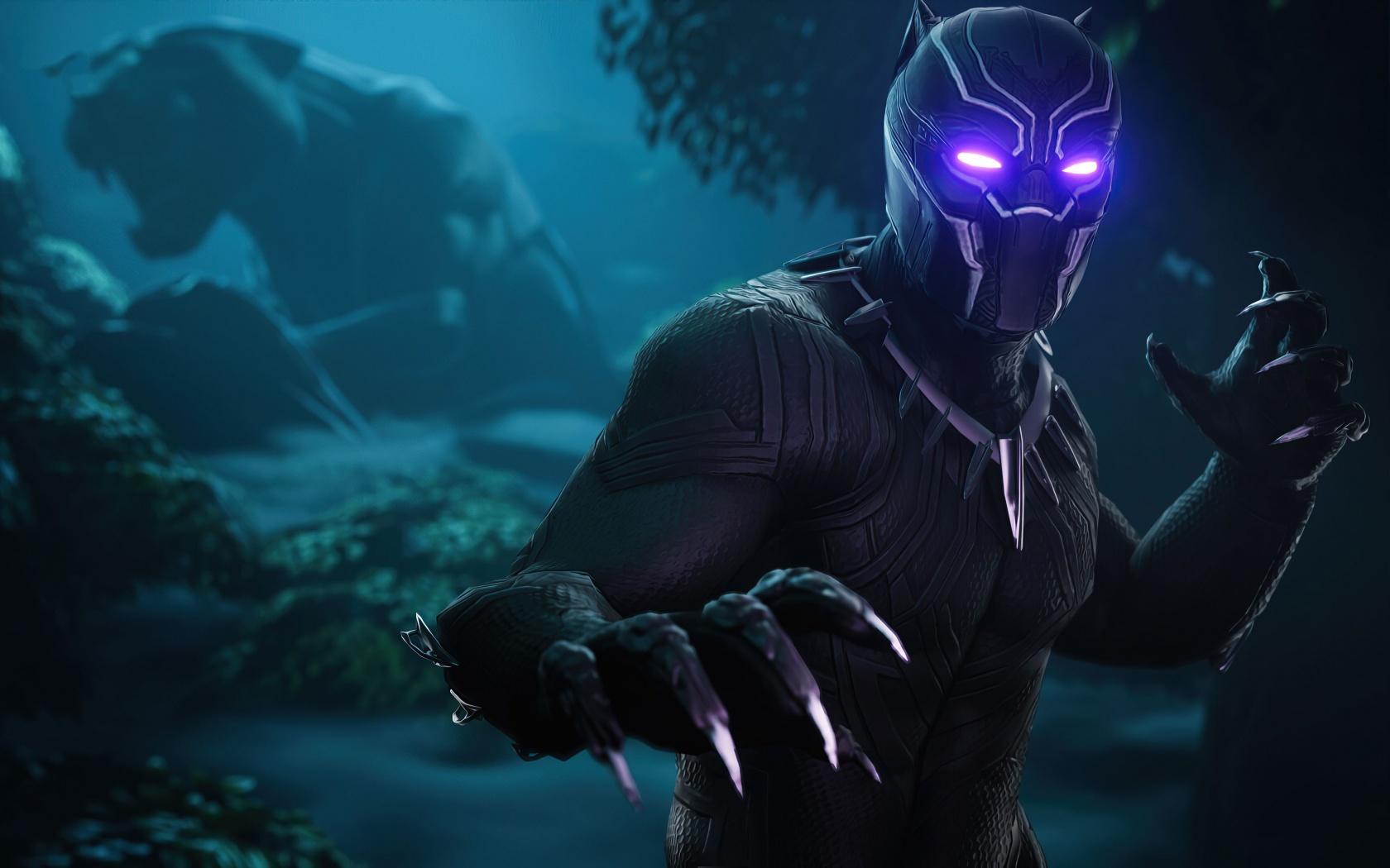 1680x1050 Black Panther Wallpaper 4K, Fortnite, Skin, Dark, Games